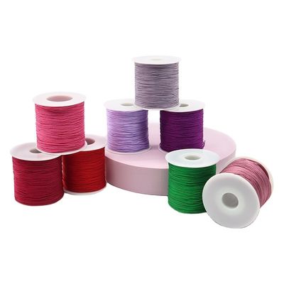 Cordón de hilos artesanales de suede de nylon púrpura para la fabricación de herramientas artesanales de perlas de color singular o arco iris