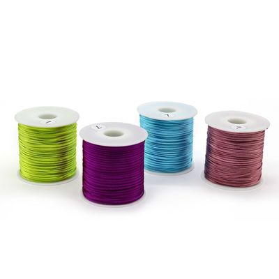 Colorido satén de nylon para el nudo chino de seda cordón de macramé 100m o longitud personalizada