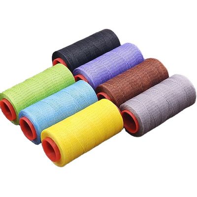 Filamento de costura de poliéster 150D resistente a la abrasión con cera para artesanía de costura manual de cuero