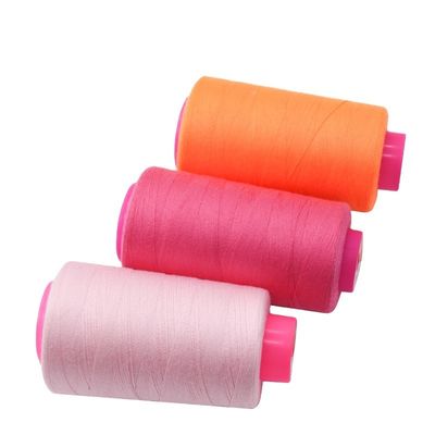 40/2 Cuenta de hilo de costura de Jean Color sólido hilo de costura de poliéster en 688 colores ricos