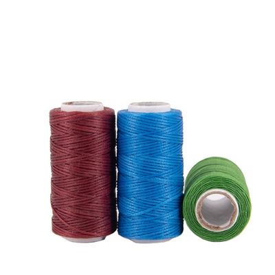 50M/Rol 0.6mm Cordón de costura a mano hilo de cera plana para zapatos de artesanía de cuero cinturón de bolsa
