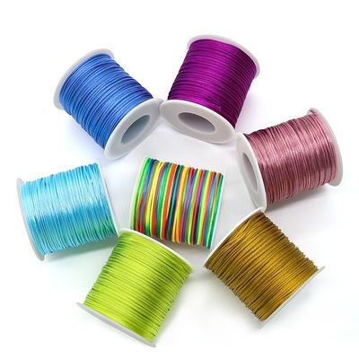 0.8mm Cordón de nylon de hilo UV protegido para trenza de nudos chinos Macrame pulseras