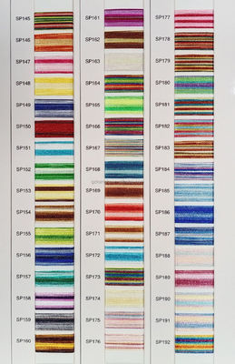 96 colores color mixto 4000 yardas Polyester/Viscose 120D/2 Hielo de bordado variado