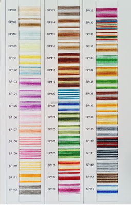 96 colores color mixto 4000 yardas Polyester/Viscose 120D/2 Hielo de bordado variado