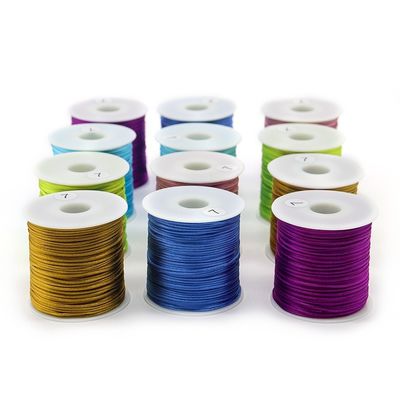 80m Nudo chino de cuerda de macrame 1mm de diámetro Polyester Cord Thread para la fabricación de joyas DIY