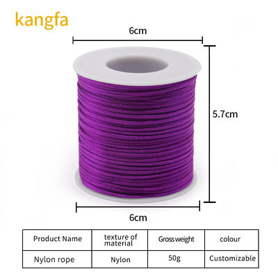 80m Nudo chino de cuerda de macrame 1mm de diámetro Polyester Cord Thread para la fabricación de joyas DIY