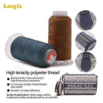 Diámetro del hilo 0,5 mm 630D/3 hilo de costura de poliéster para bolsas productos de cuero y zapatos