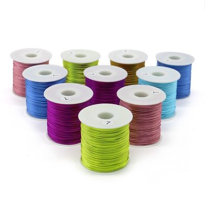 Cordón/ cuerda/ hilo de nudos chinos de 80 m de color único o color arcoíris para collar de pulsera