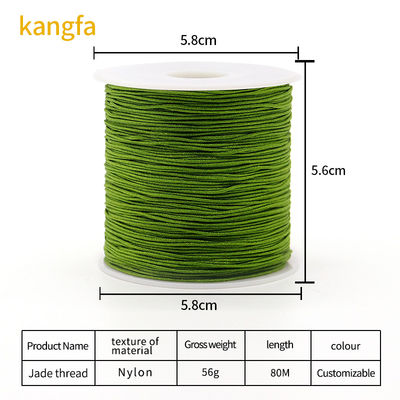 Cuerdas trenzadas de nylon para Kumihimo Brazalete de macrame Nudo chino Joyería 1mm 1.5mm