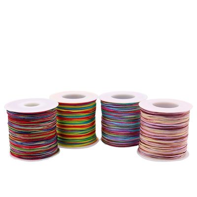Cuerpo de collar tejido 1 mm para bricolaje hecho a mano cuerdas de cuerdas rojas hilos de joyería hilos de jade