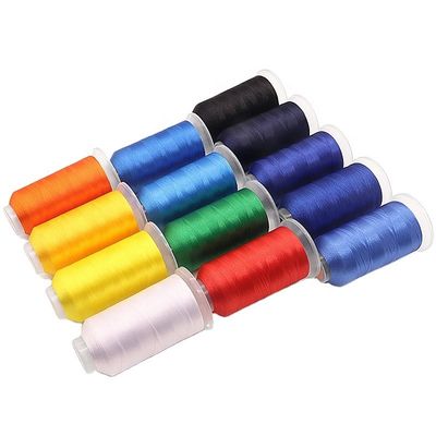 5000Yards Filamento de bordado de poliéster 120D/2 para bordado por ordenador Peso/cone 135g