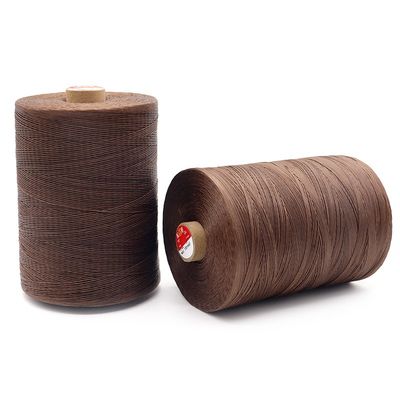 Filamento de poliéster de 150d de color resistente, de cera plana, adecuado para coser y tejer cuero