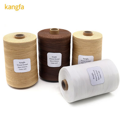 Filamento de poliéster de 150d de color resistente, de cera plana, adecuado para coser y tejer cuero