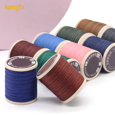 Tejido a mano 420D/3 Cuenta de hilos hilo de costura para bolso de cuero brazaletes de bricolaje 30 colores