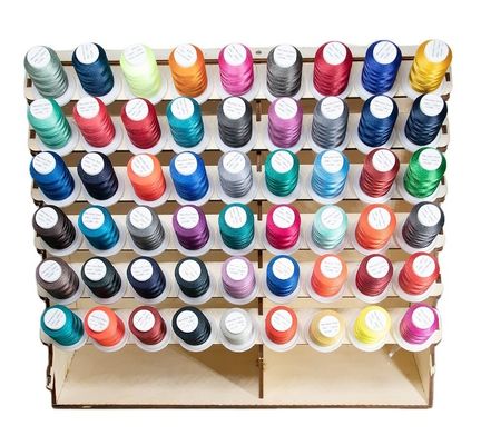Filamento de bordado de poliéster de colores múltiples Boho 120d/2 1000Y para las necesidades de la máquina