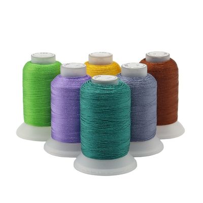 Filamento de bordado de poliéster de colores múltiples Boho 120d/2 1000Y para las necesidades de la máquina