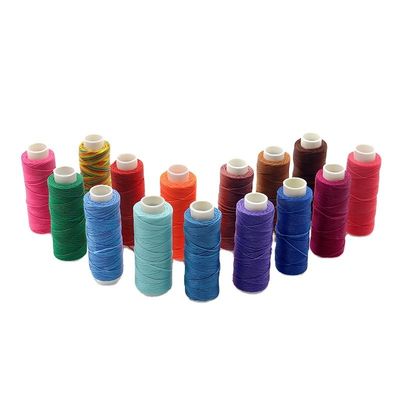 100% de cuero de poliéster hilo encerado redondo para artículos de cuero cosidos a mano 0,45 mm 85 colores
