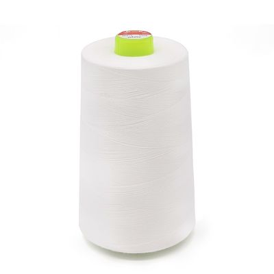 40/2 100% de poliéster hilo de la máquina de coser color blanco negro para ropa y sudadera