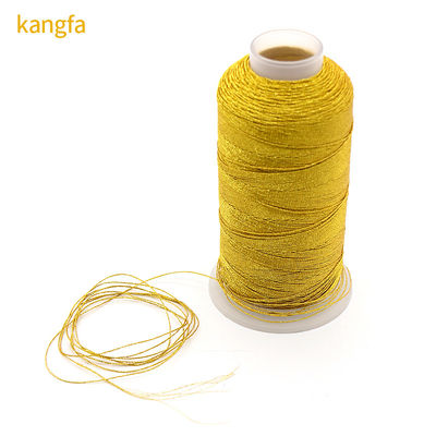 100% de seda de alta tenacidad 3 Ply de oro y plata hilo de hilo metálico para la fabricación de joyas DIY