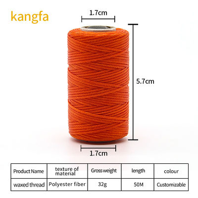 High Tenacity 50m Polyester 210D/16 hilo de costura de cuero para bolso de cuero cartera