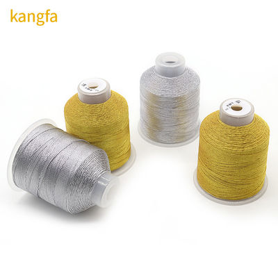 Hielo de bordado metálico brillante para máquinas Cordones y trenzas en tonos dorados