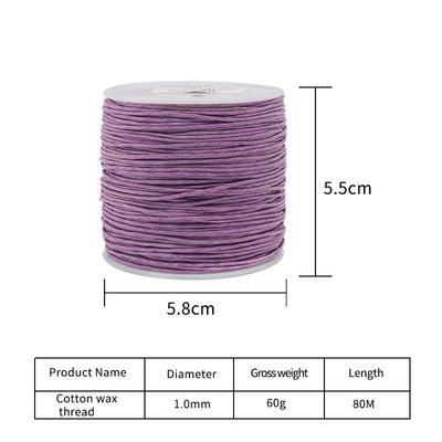 200 colores 1 mm Coser Coser algodón Cordón de hilo encerado para artículos de artesanía de cuero