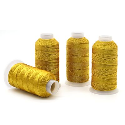123g 6Ply Oro y Plata Seda Muti-Filamentos de hilo de bordado para proyectos de artesanía manual