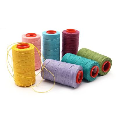 hilo de cera para costura de cuero hilo de cera redondo 0,38 mm DIY hilos de costura hechos a mano