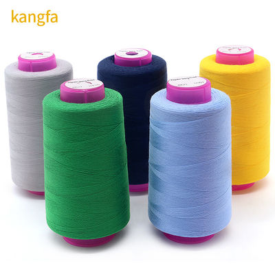 Polyester/algodón Filamento de costura de doble trama 3000yds para tejido 100% poliéster de espuma 40/2