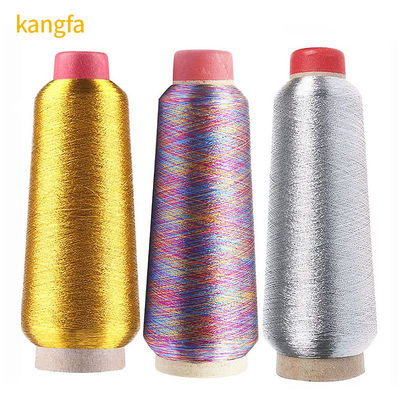 Filamento de bordado metálico de poliéster para accesorios de prendas de Boho en viscosa de color teñido