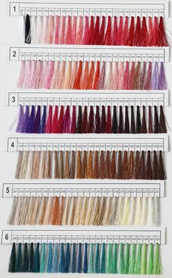 Tarjetas de color de hilo de bordado Libro 120 g Peso g / bola para necesidades de estilo Boho
