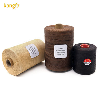 100% poliéster 1 kg de color Cosido a mano hilo de cera plana para artículos de cuero con 240 colores