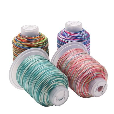 Bajo encogimiento 100% poliéster Multicolor hilos de costura para cuentas de hilo 3Plys artesanía de tejido