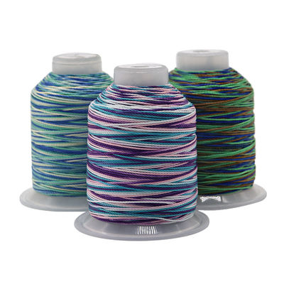 Bajo encogimiento 100% poliéster Multicolor hilos de costura para cuentas de hilo 3Plys artesanía de tejido