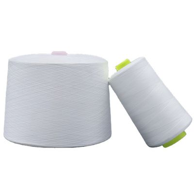 Fabricación Producción de hilo de poliéster de polipropileno OEM blanco crudo 60/2 con resistencia química