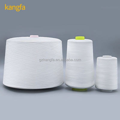 Fabricación Producción de hilo de poliéster de polipropileno OEM blanco crudo 60/2 con resistencia química