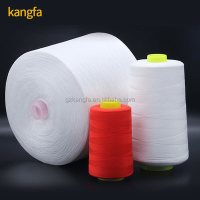 Fabricación Producción de hilo de poliéster de polipropileno OEM blanco crudo 60/2 con resistencia química