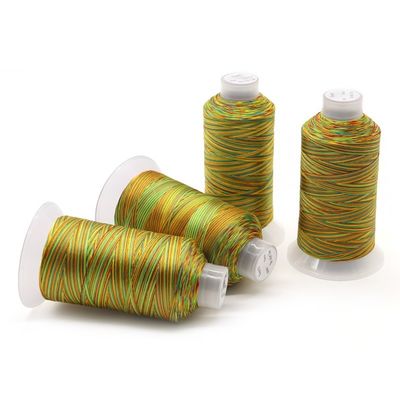 100G Peso Neto hilo de costura de poliéster en colores del arco iris para costura resistente a la abrasión