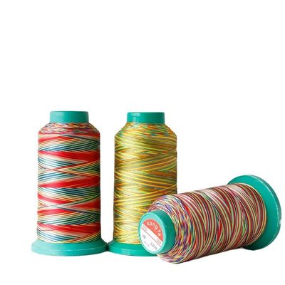 Zapatos de alta tenacidad color arco iris poliéster algodón bordado hilo de costura de nylon OEM ODM