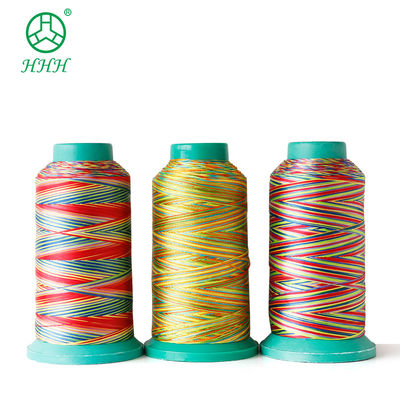 Zapatos de alta tenacidad color arco iris poliéster algodón bordado hilo de costura de nylon OEM ODM