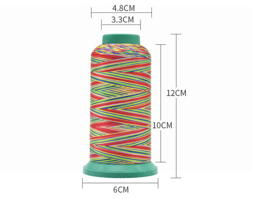 Zapatos de alta tenacidad color arco iris poliéster algodón bordado hilo de costura de nylon OEM ODM