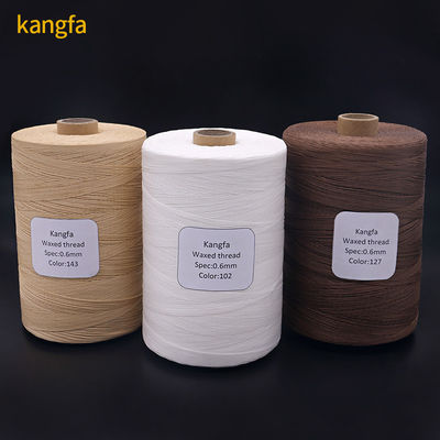 Nido trenzado de poliéster 100% negro de 0,6 mm 1 mm con cera plana para artículos de cuero