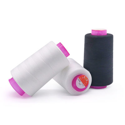 100g 3300y por cono Filamento de coser de poliéster 100% hilado de espuma 20/3 en 1000 colores