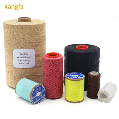 Nido trenzado de poliéster 100% negro de 0,6 mm 1 mm con cera plana para artículos de cuero