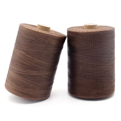 Nido trenzado de poliéster 100% negro de 0,6 mm 1 mm con cera plana para artículos de cuero