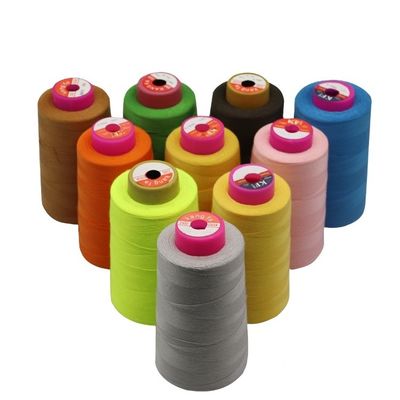 Filamento de algodón de poliéster 100 g 3300 y por cono 40/2 Filamento de costura para aplicaciones pesadas