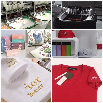 4000 yardas 100% poliéster 120D hilo de bordado dorado para coser logotipo bordado