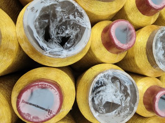 125g Material de cono 100% poliéster bordado metálico Hielo tipo MS Oro puro 150D 120D para tejer