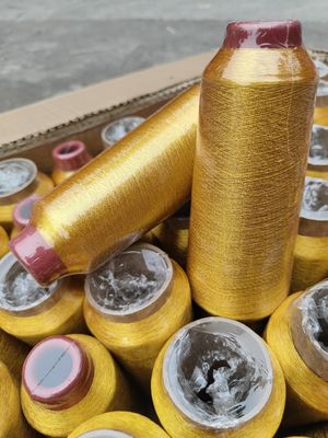 125g Material de cono 100% poliéster bordado metálico Hielo tipo MS Oro puro 150D 120D para tejer