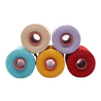 210D/16 Diseño de lujo Poliéster Trenza hilo encerado para pulseras Patrón teñido de cuero